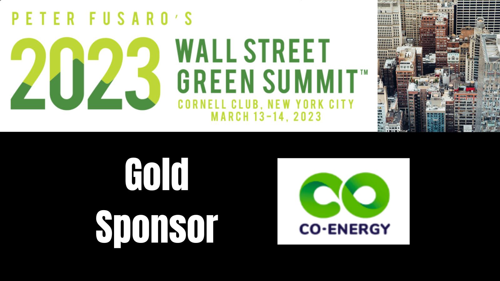 Co-Energy Sponsors The Wall Street Green Summit